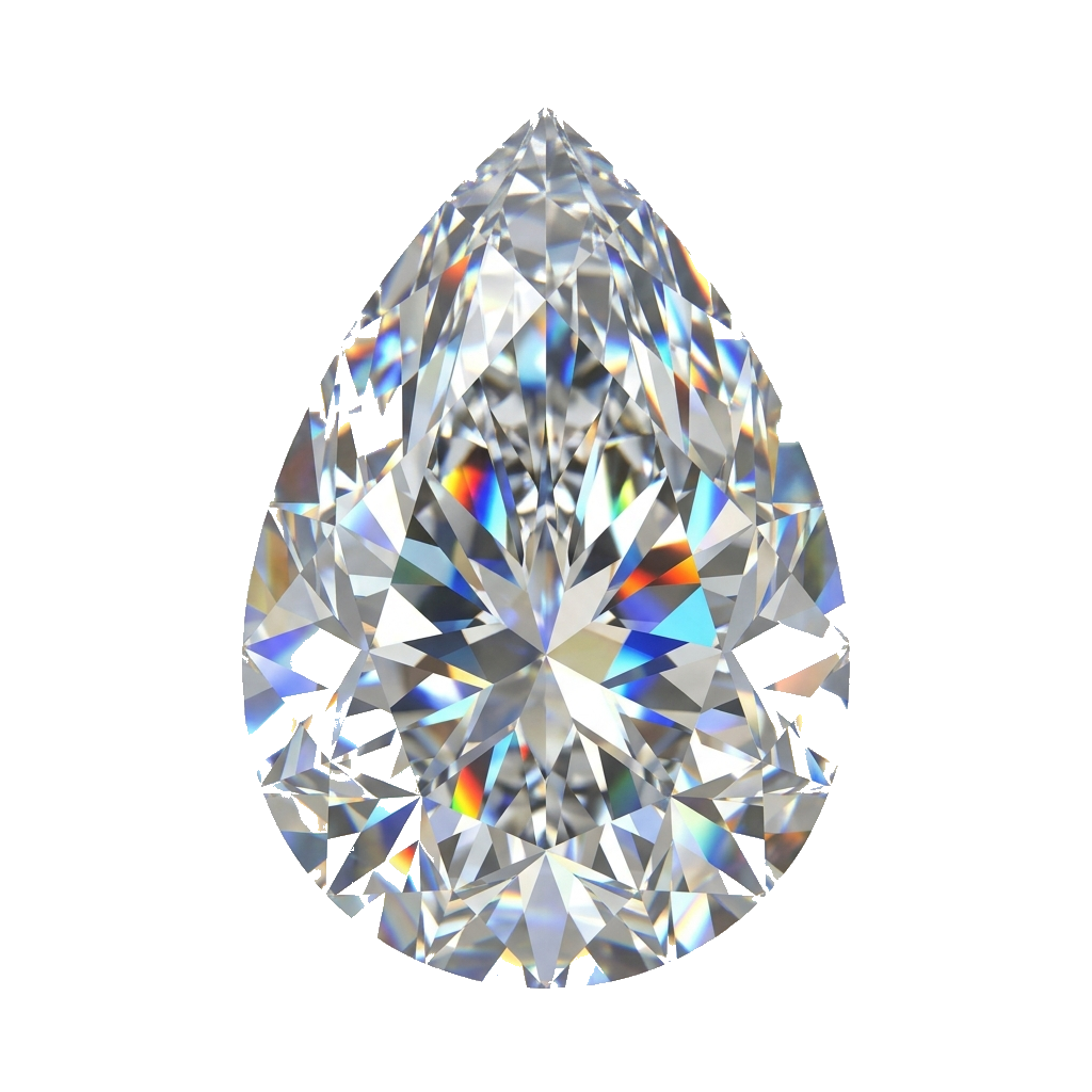 Pear cut diamond